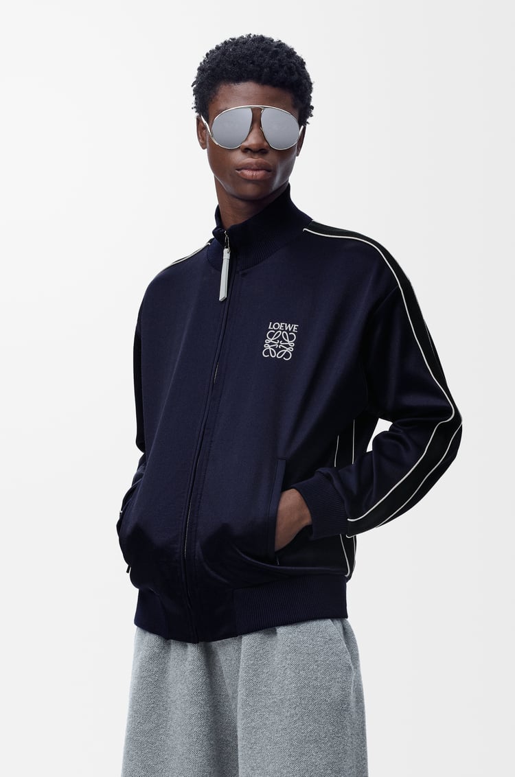 LOEWE Tracksuit jacket in technical jersey Dark Navy