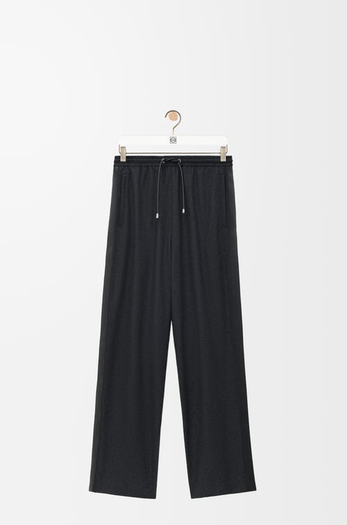 LOEWE Pantalón de chándal en lana y cashmere Carbón Jaspeado