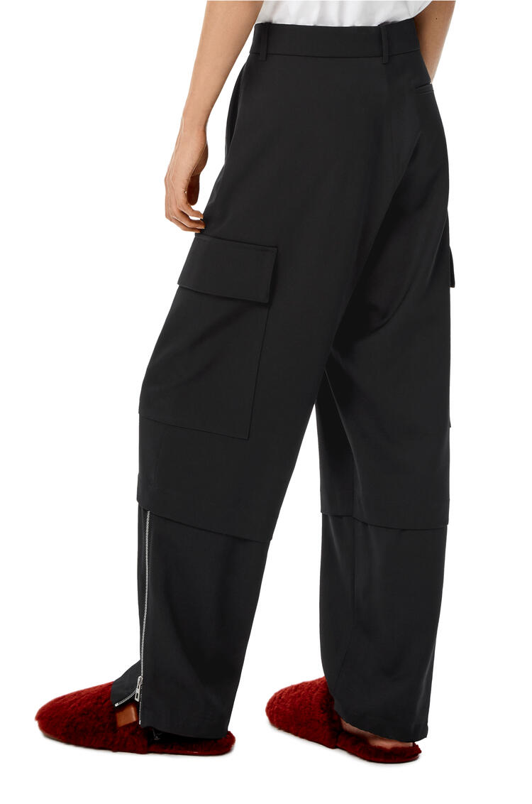 LOEWE Pantalón cargo de traje en lana Negro pdp_rd