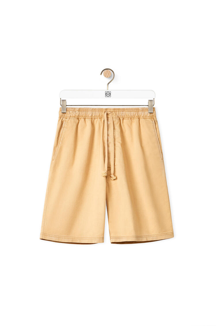 LOEWE Drawstring shorts in cotton Kraft Beige pdp_rd