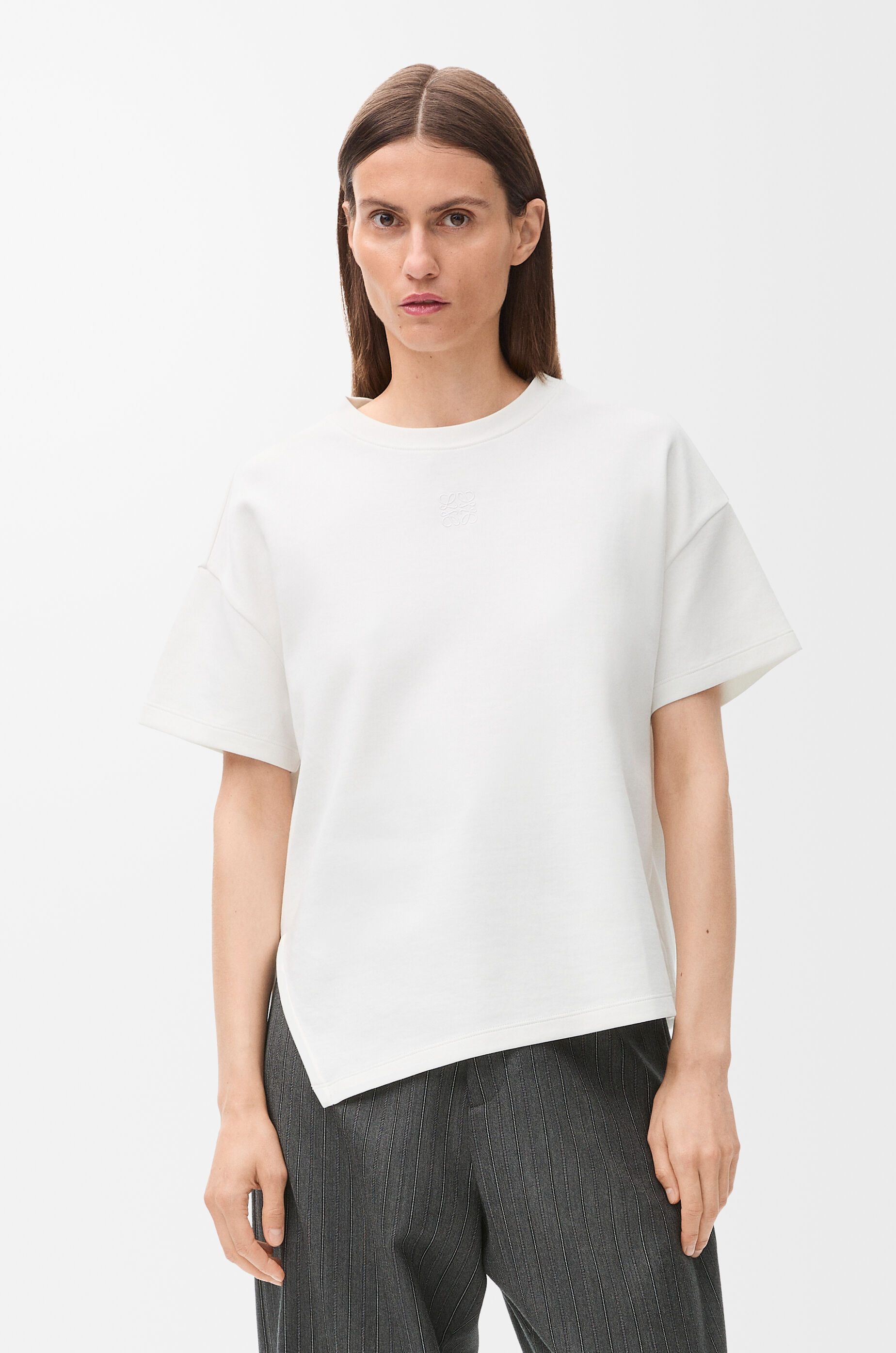 アシンメトリー Tシャツ（コットンブレンド） ホワイト - LOEWE
