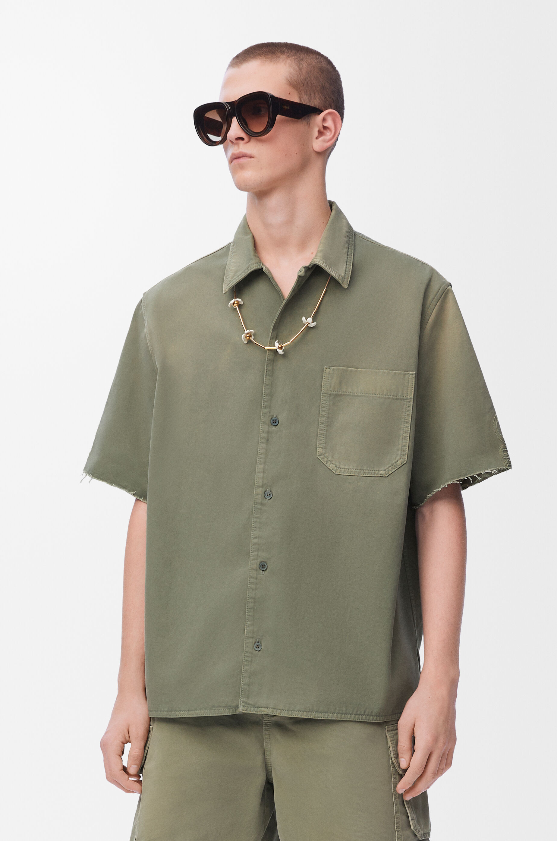 アナグラム ショートスリーブ シャツ（コットン） グリーン - LOEWE