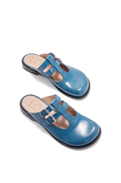 LOEWE Campo Mary Jane mule in calfskin 湖水藍 plp_rd