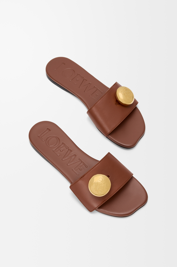 LOEWE Sandalia Pebble en piel de ternera Óxido