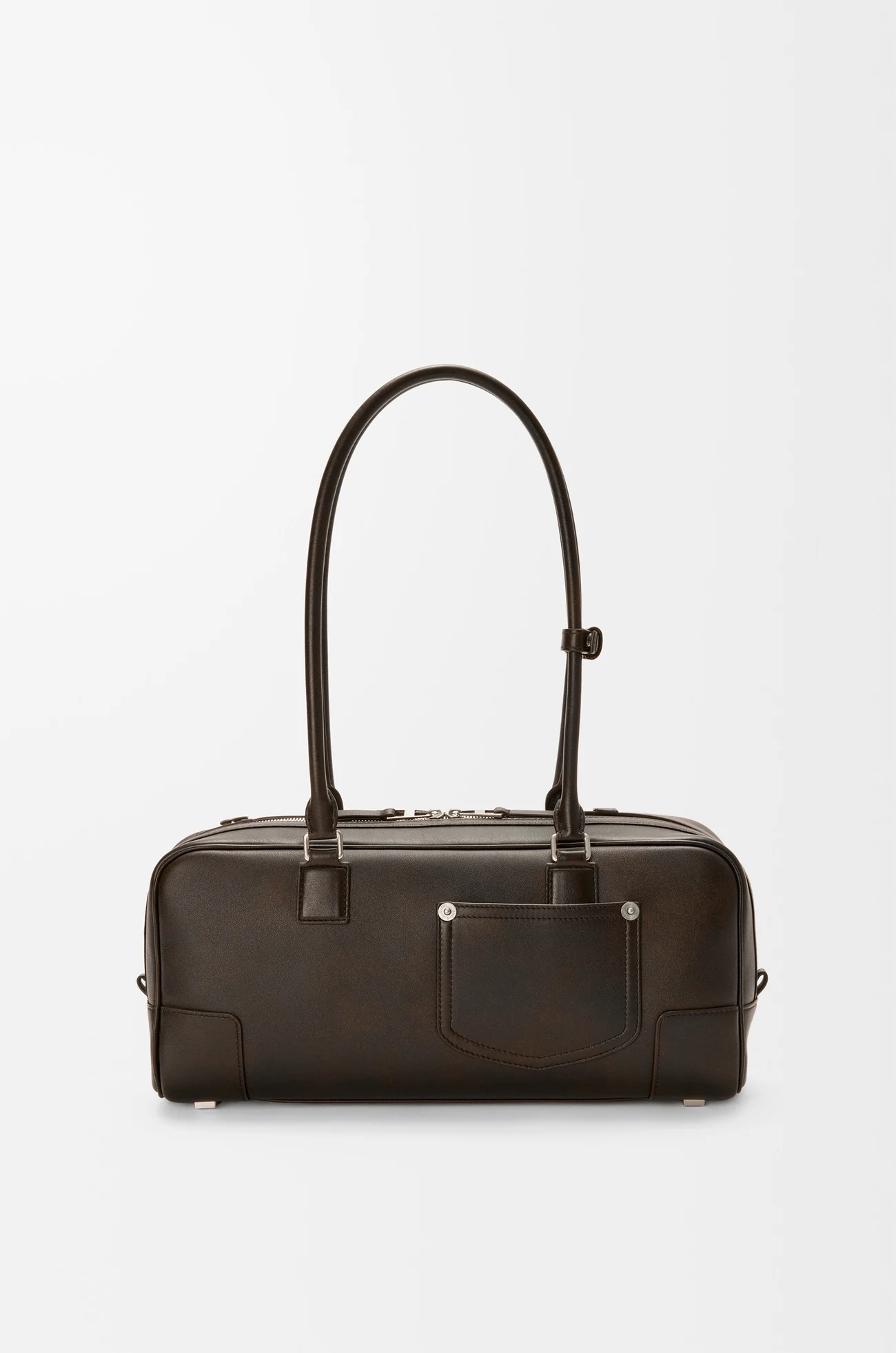 LOEWE Panta Amazona 31 cropped bag in shiny calfskin Vintage Brown