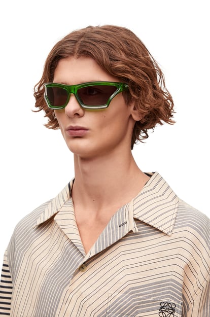 LOEWE Arch Mask sunglasses in nylon 透明綠色 plp_rd