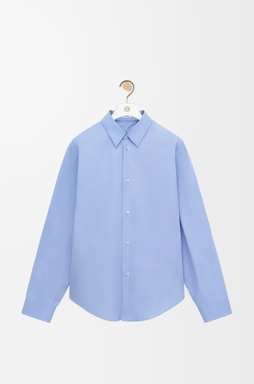 LOEWE Shirt in cotton Light Blue