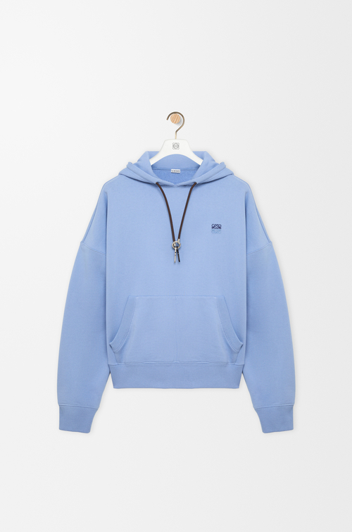 LOEWE Hoodie in cotton Light Blue