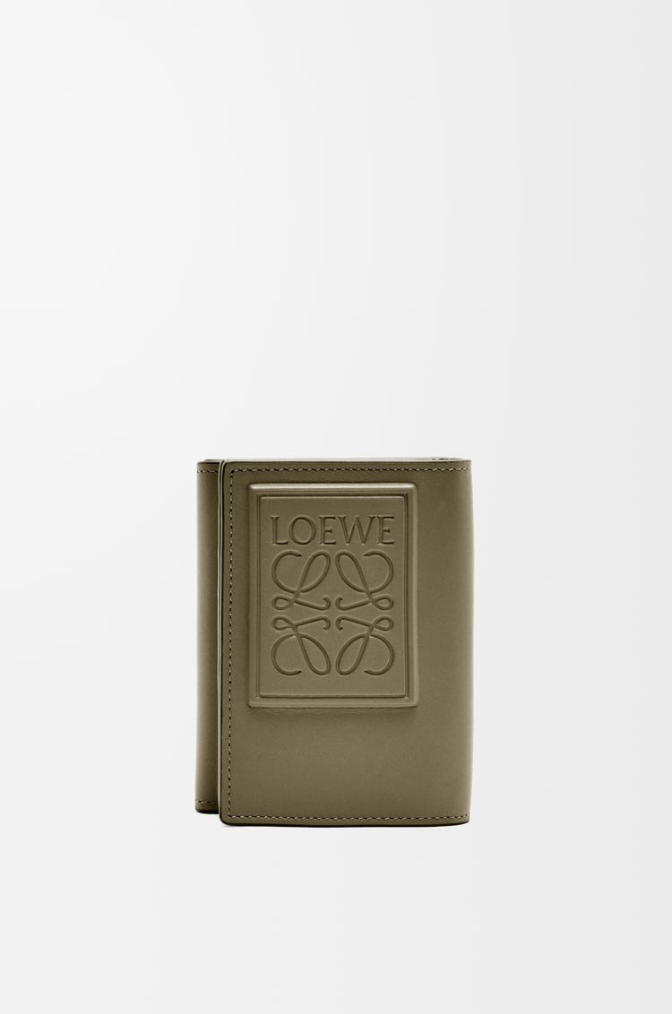 LOEWE Trifold wallet in satin calfskin Khaki Green