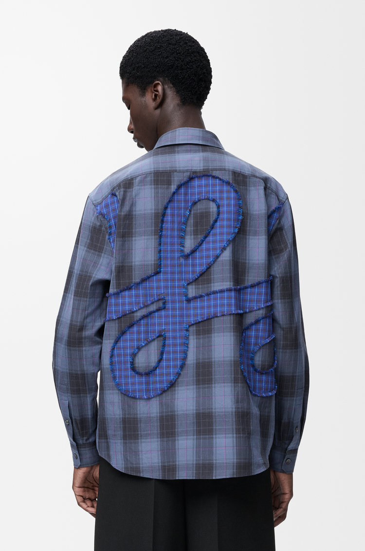 LOEWE Shirt in cotton Navy Blue