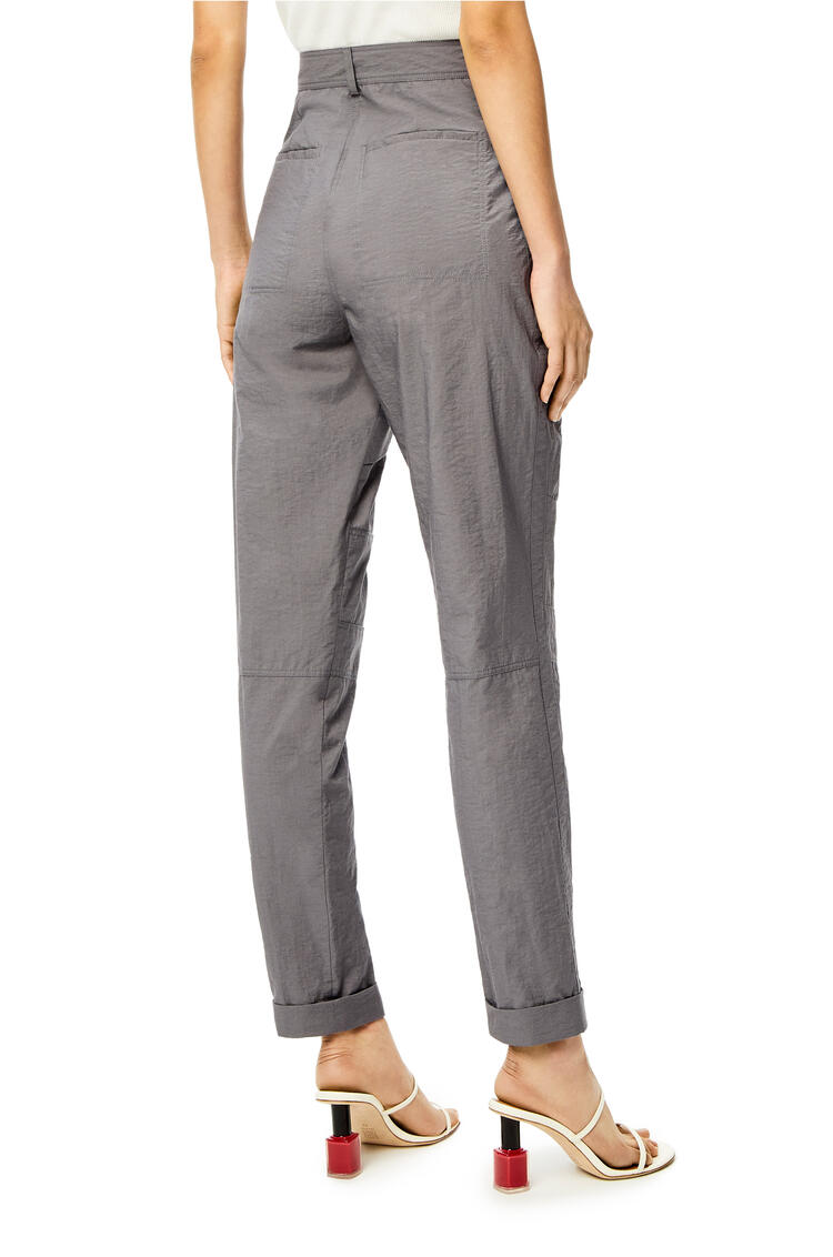LOEWE Pleated trousers in cotton Smoke Grey pdp_rd