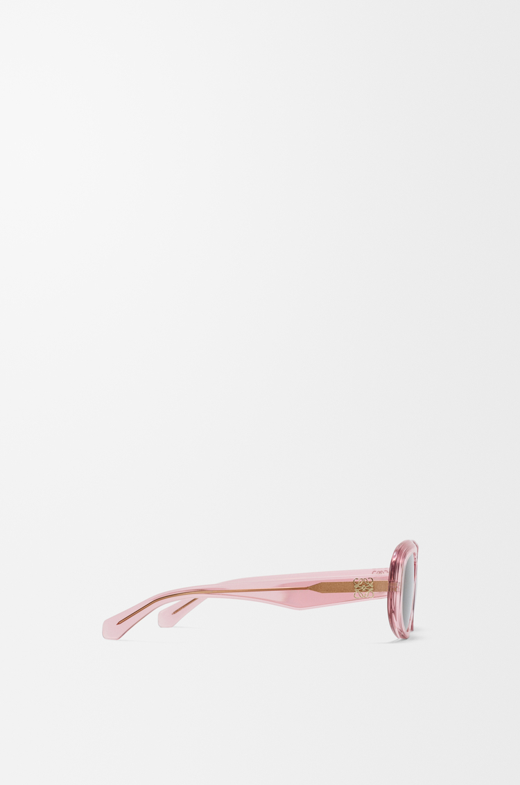 LOEWE ミニ アナグラム ステップス レクタンギュラー サングラス Transparent Pink