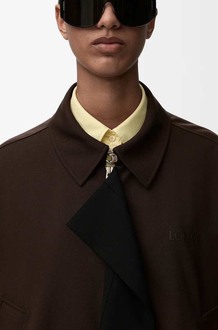 LOEWE Chaqueta en mezcla de viscosa y lana Marrón