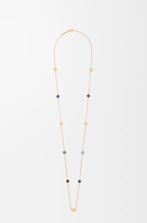 LOEWE Anagram Pebble necklace Gold/Multicolor