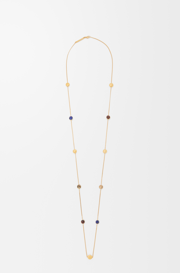 LOEWE Collar Anagram Pebble Dorado/Multicolor