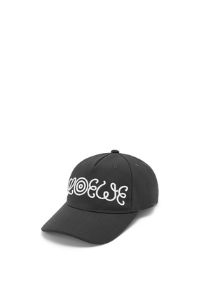 LOEWE Gorra en lona con logotipo Negro