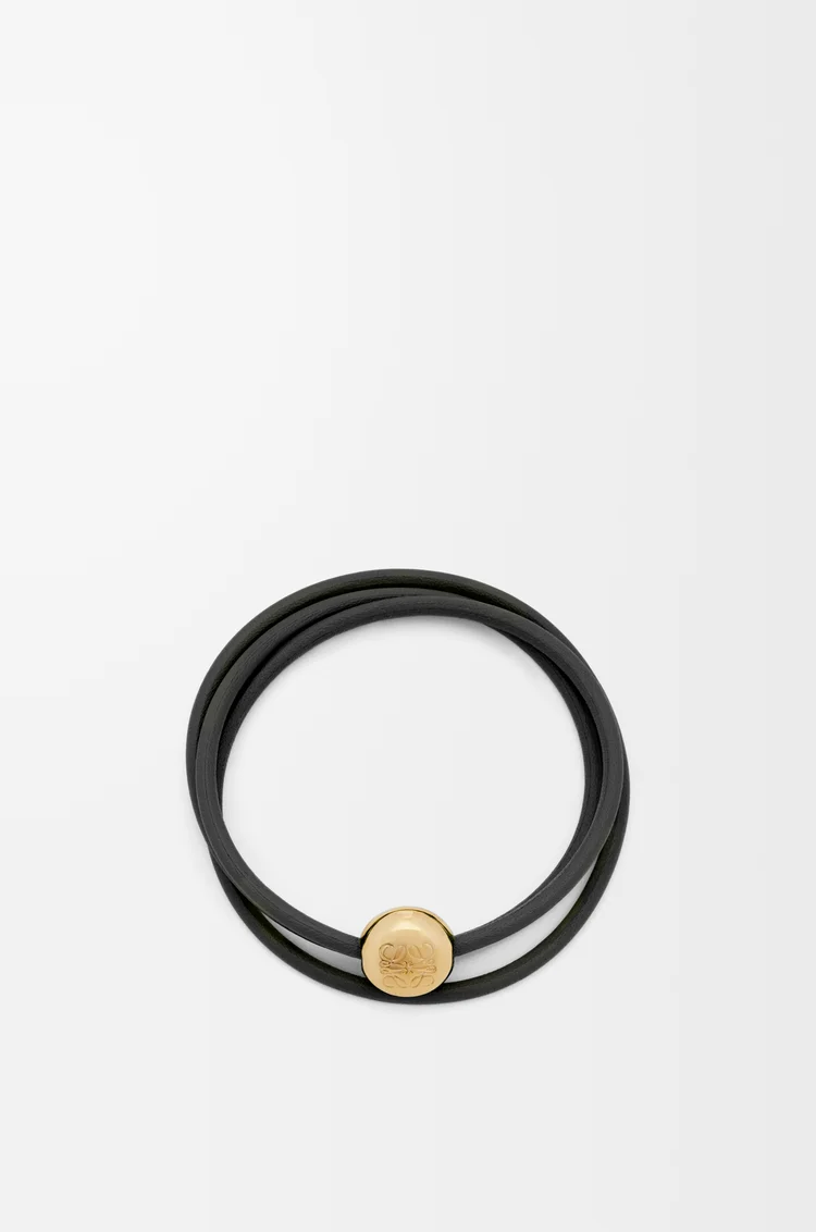LOEWE Pebble bracelet in calfskin Black