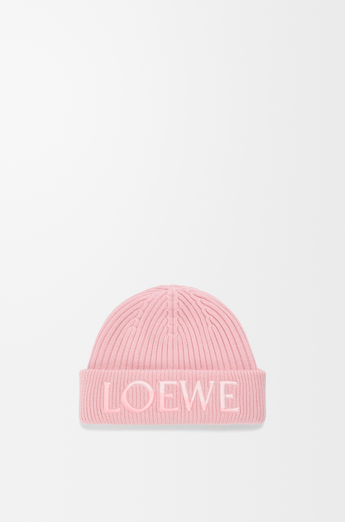LOEWE Gorro LOEWE en lana Rosa Claro