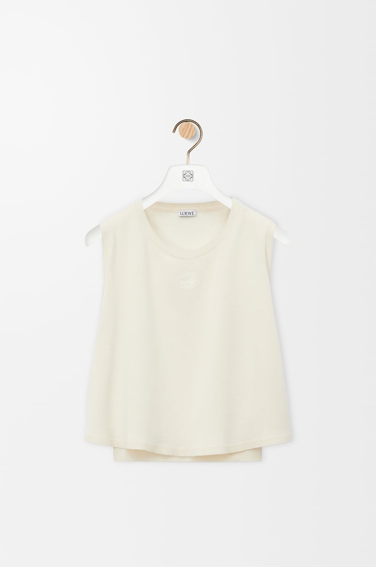LOEWE Sleeveless sweater in wool White