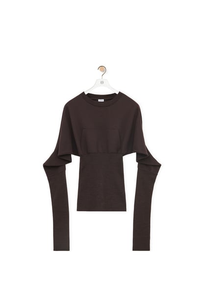 LOEWE Sweatshirt in cotton and silk Coffee plp_rd