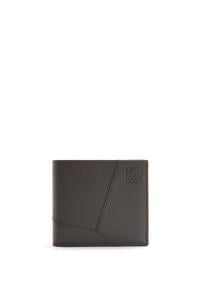 LOEWE Puzzle bifold wallet in classic calfskin Dark Grey