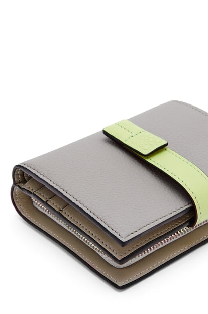 LOEWE Compact zip wallet in soft grained calfskin Pearl Grey/Light Pale Green plp_rd
