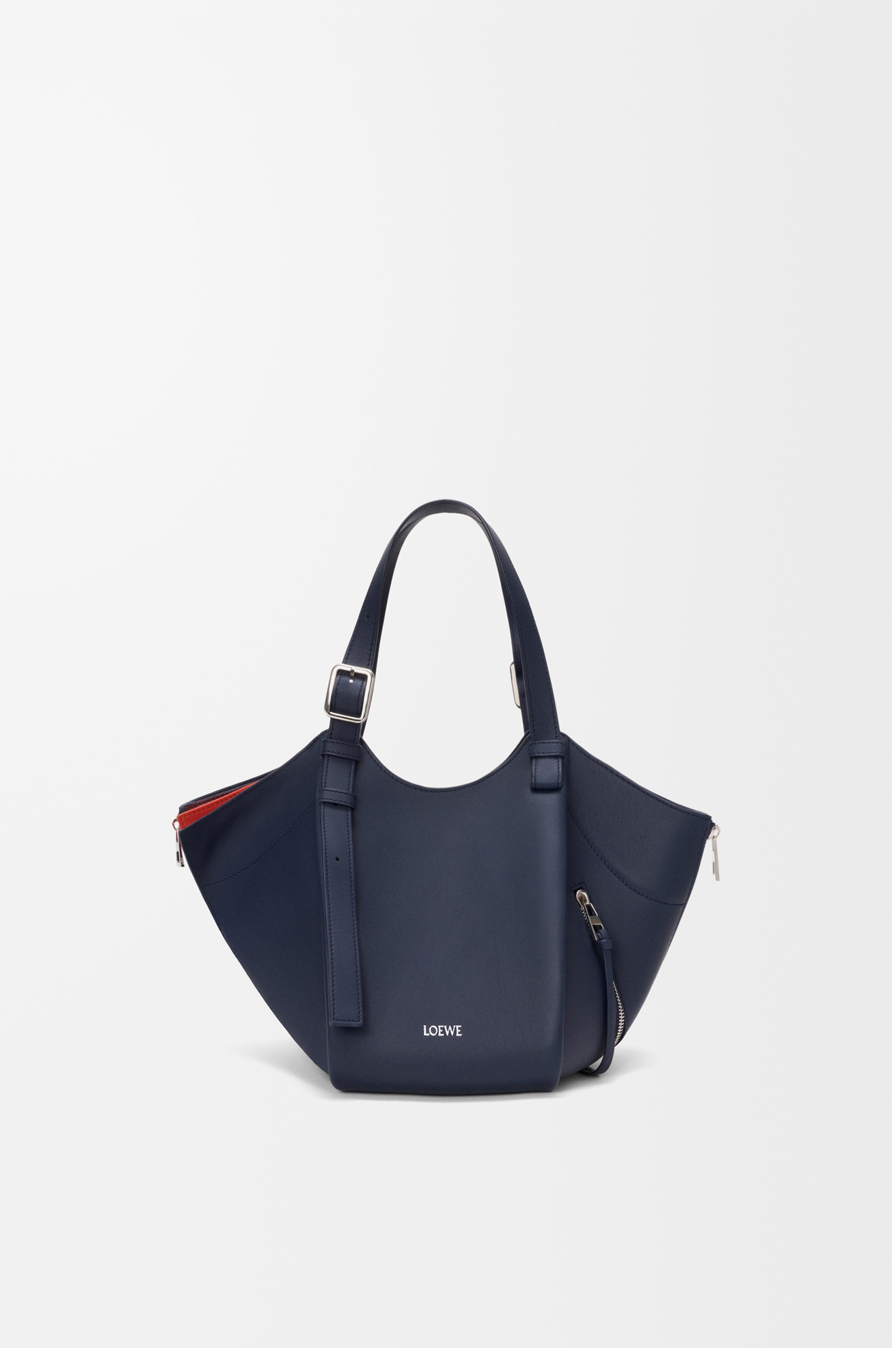 LOEWE Layered Hammock Flip bag in classic calfskin Multicolor  Deep Navy