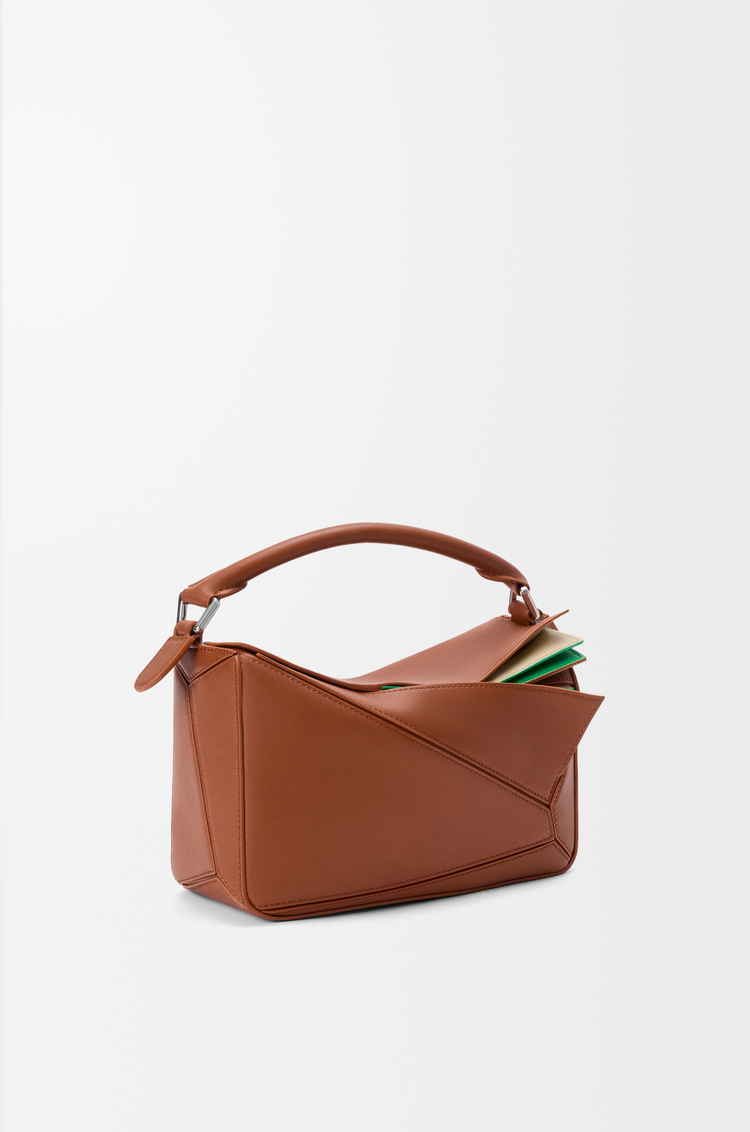 LOEWE Small layered Puzzle bag in classic calfskin Multicolor Squirrel