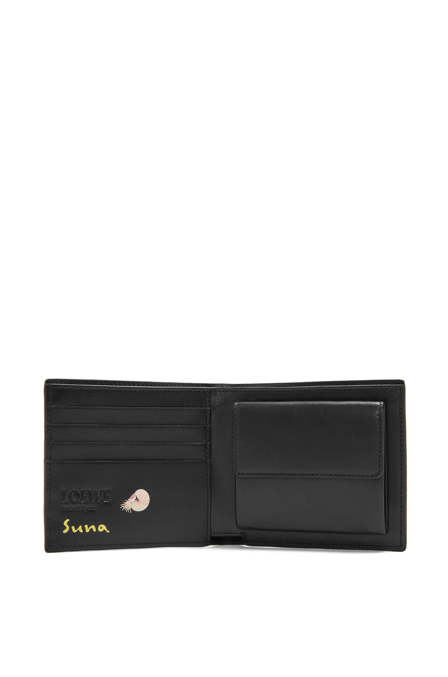 深海 バイフォールド コインウォレット（ナパカーフ） ブラック - LOEWE