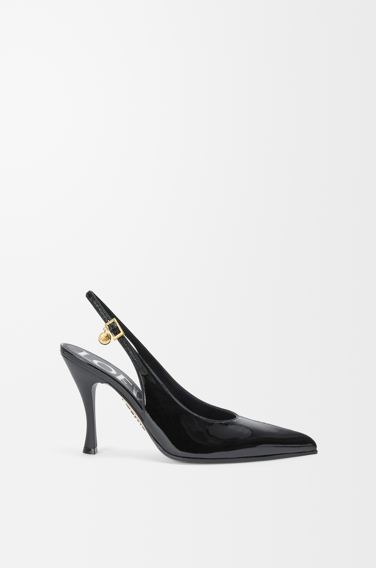 LOEWE Sandales slingback New Comic en cuir mixte Noir