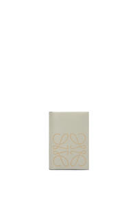 LOEWE Brand bifold card case in calfskin Light Green/Dark Gold pdp_rd