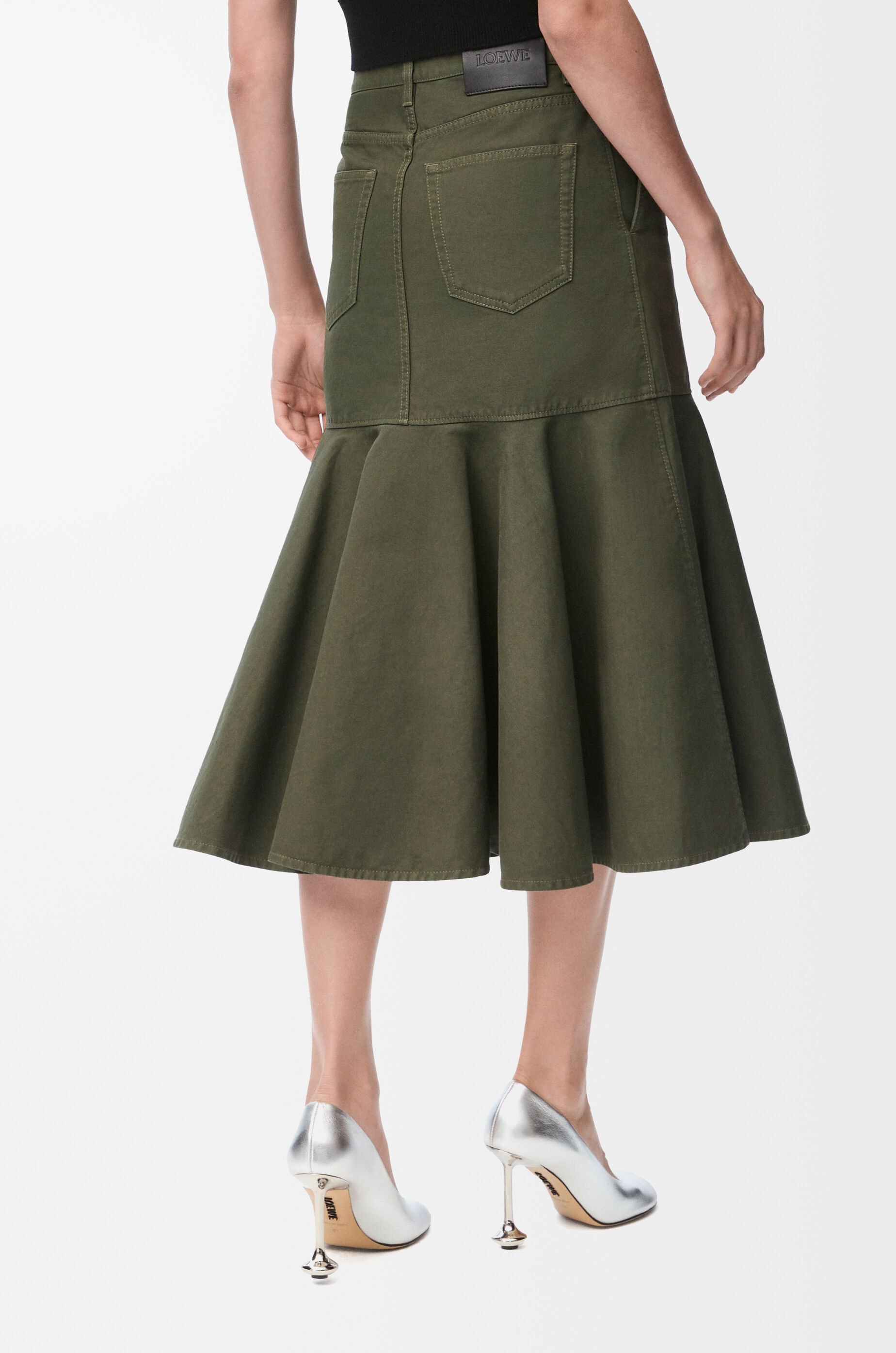 Skirt in cotton Green - LOEWE