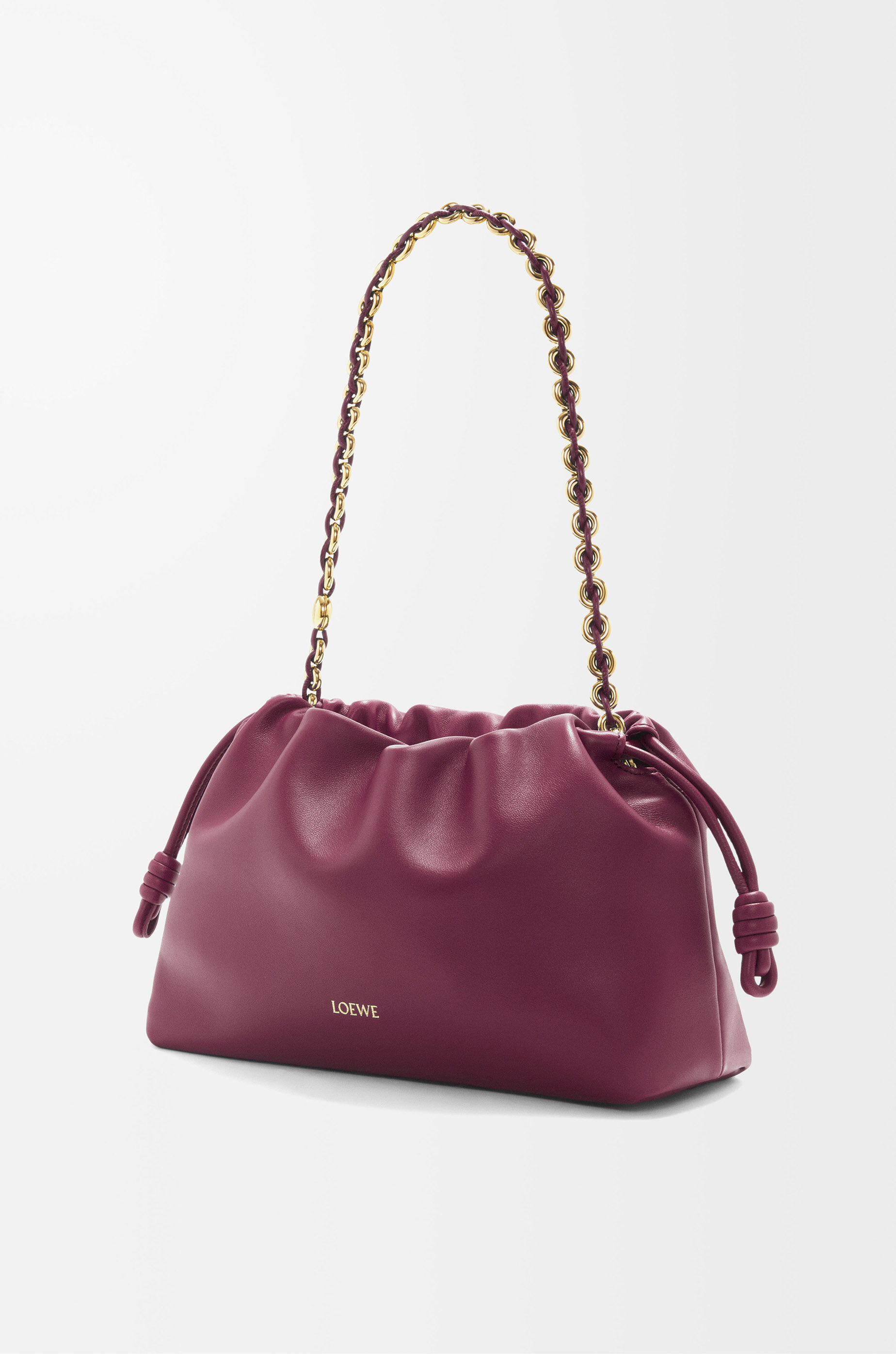 あんしん鑑定可LOEWE フラメンコパースミディアム☆クリムゾン