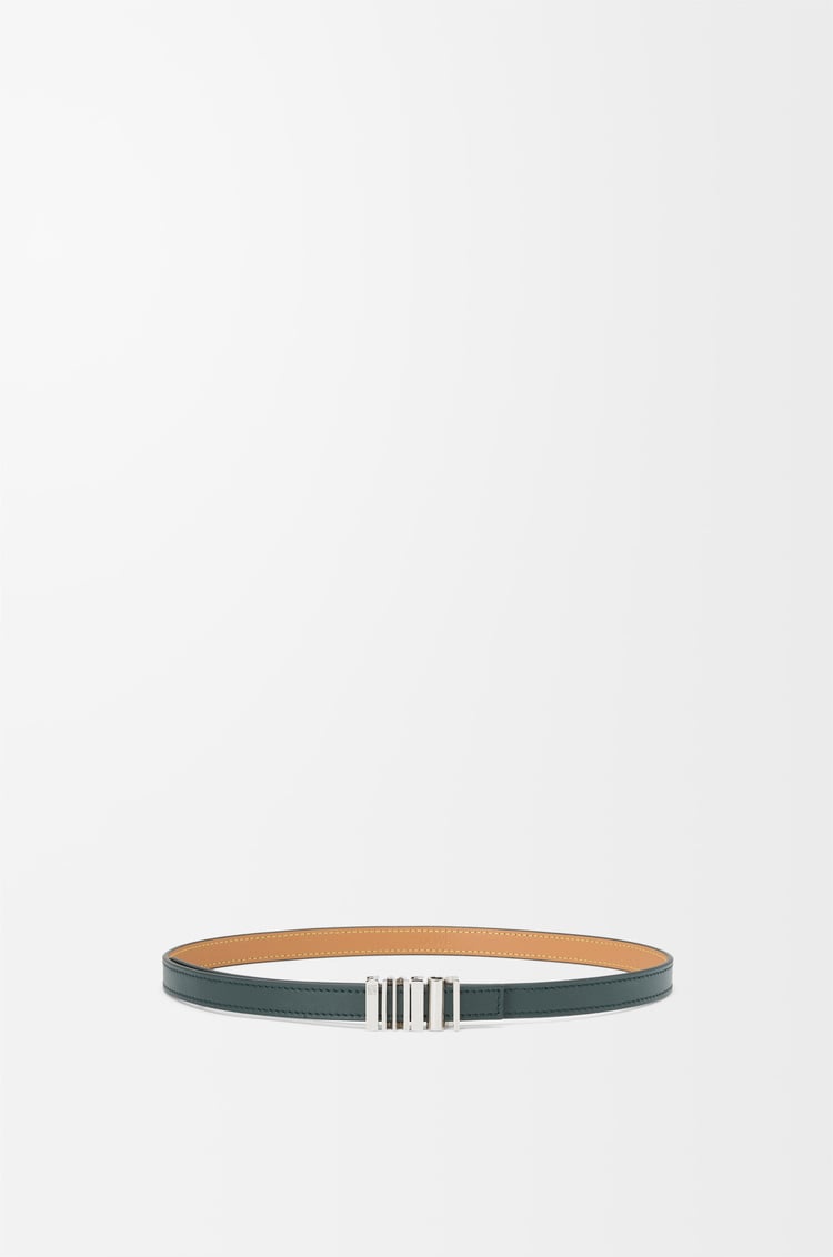 LOEWE Ceinture LOEWE Graphic en cuir de veau lisse Deep Forest/Palladium