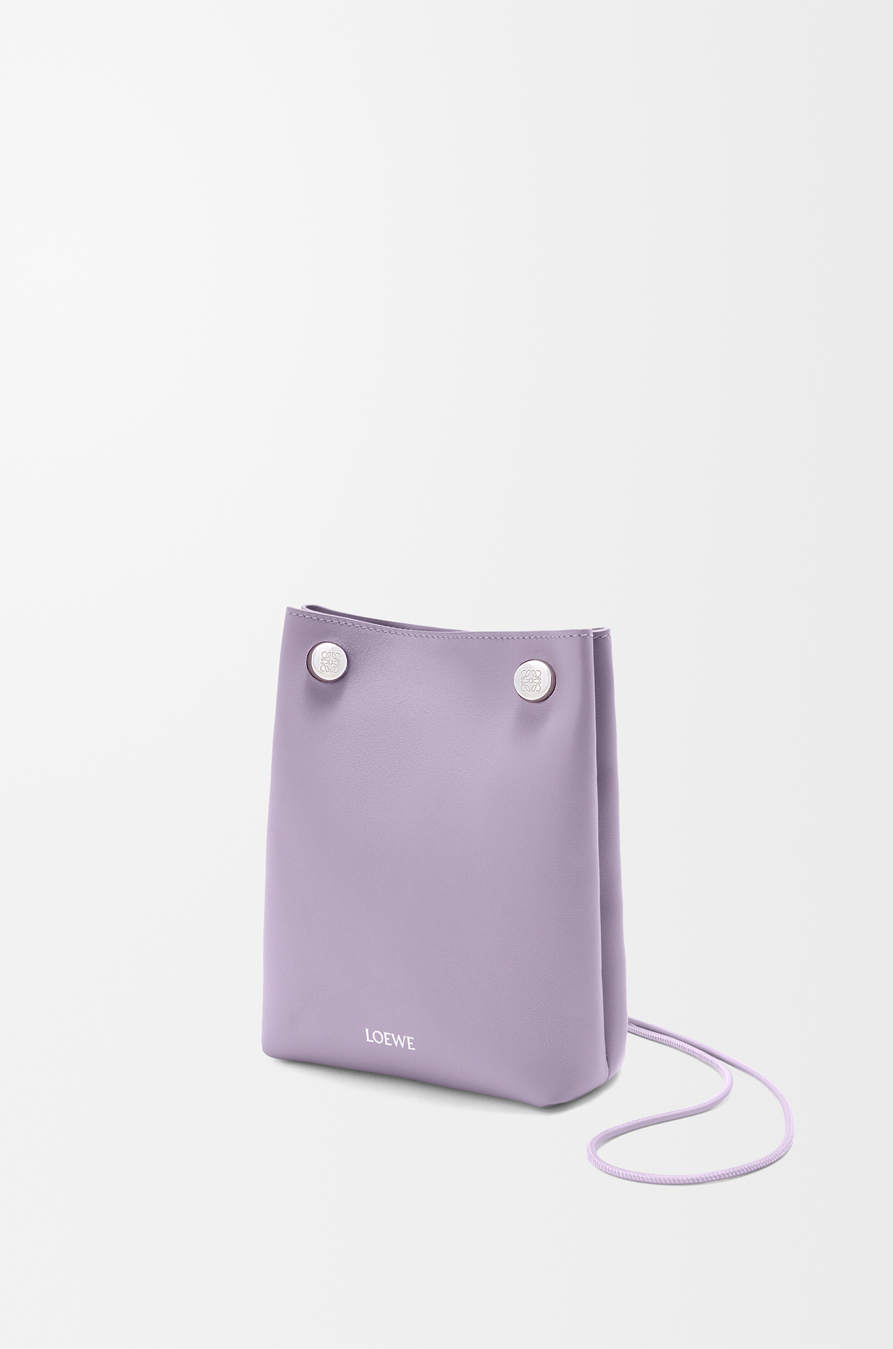 LOEWE ぺブル ポーチ（スムースカーフ） ダーティモーヴ