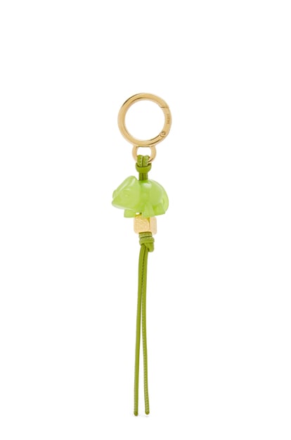LOEWE Chameleon charm in acetate and classic calfskin Meadow Green plp_rd