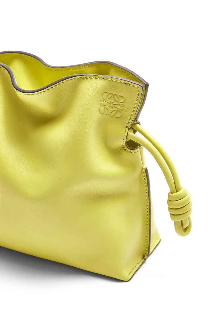 LOEWE Mini Flamenco clutch in nappa calfskin Lime Yellow pdp_rd
