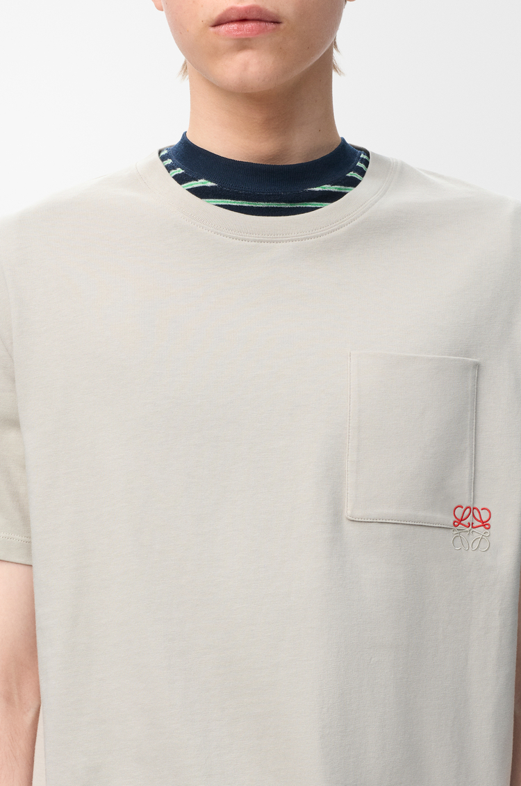 LOEWE T-shirt in cotone vestibilità rilassata Grigio Chiaro