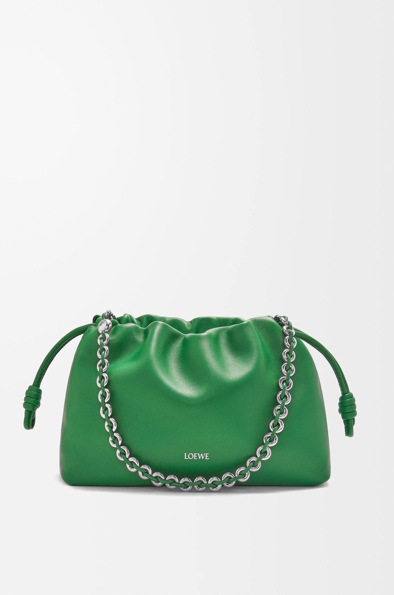 LOEWE 中号柔软纳帕羊皮革 Flamenco Purse 手袋 热带绿
