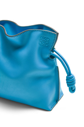 LOEWE Mini Flamenco clutch in nappa calfskin Lagoon Blue