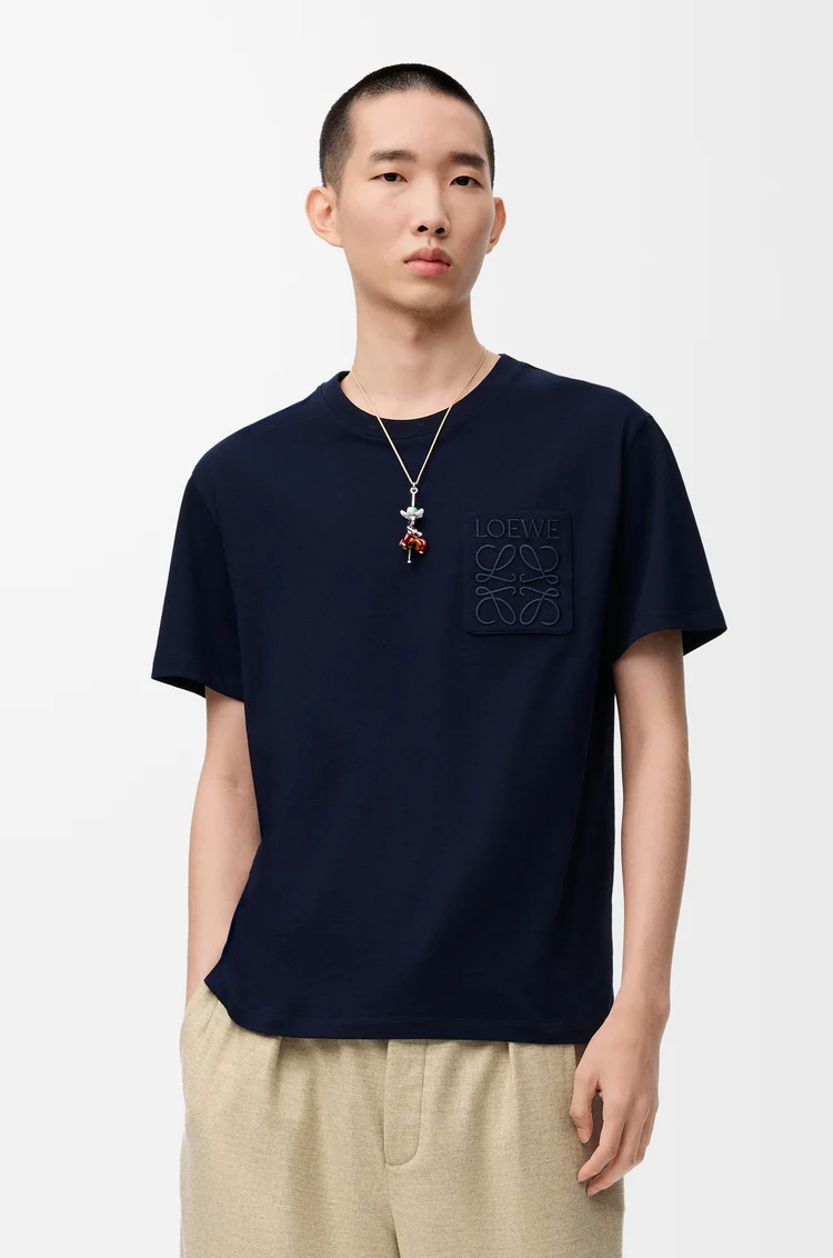 LOEWE Relaxed fit T-shirt in cotton Dark Navy