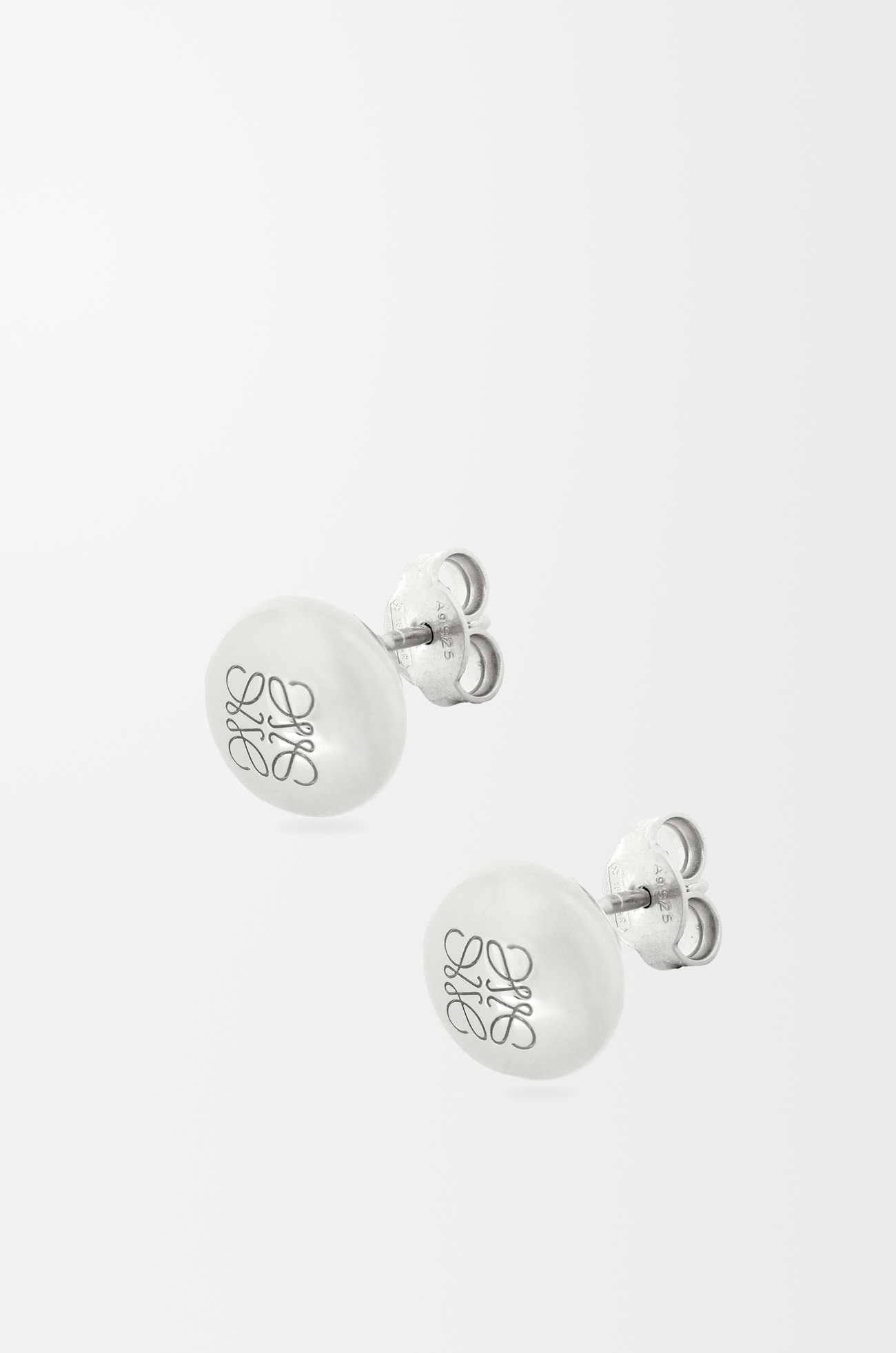 LOEWE Anagram Pebble stud earrings in sterling silver Silver
