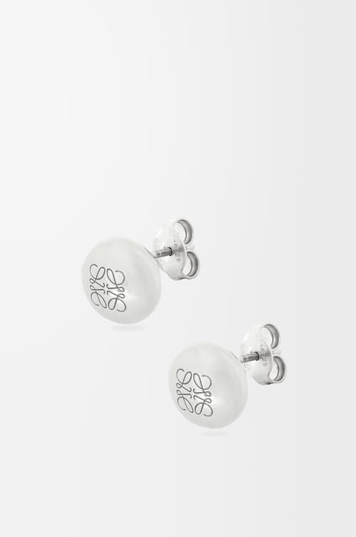 LOEWE Anagram Pebble stud earrings in sterling silver Silver plp_rd