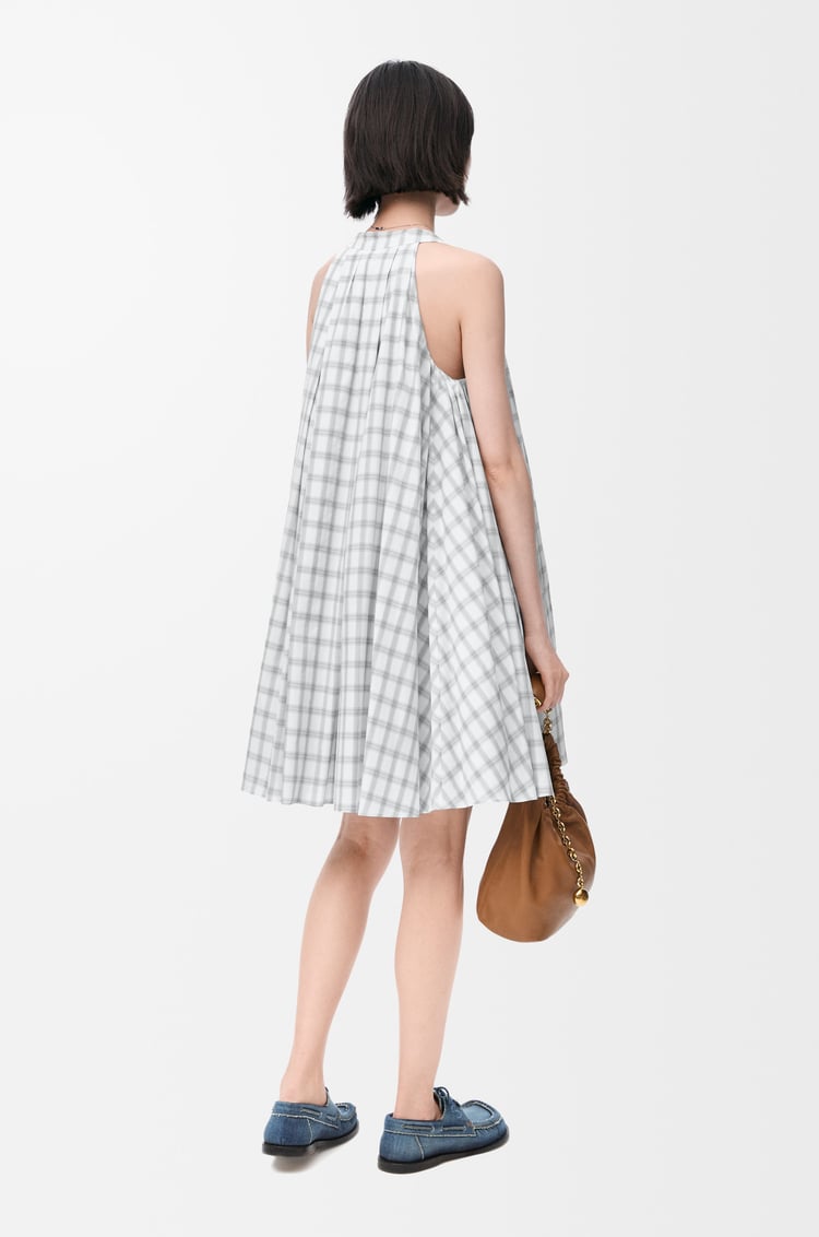 LOEWE Trapeze dress in cotton White/Grey