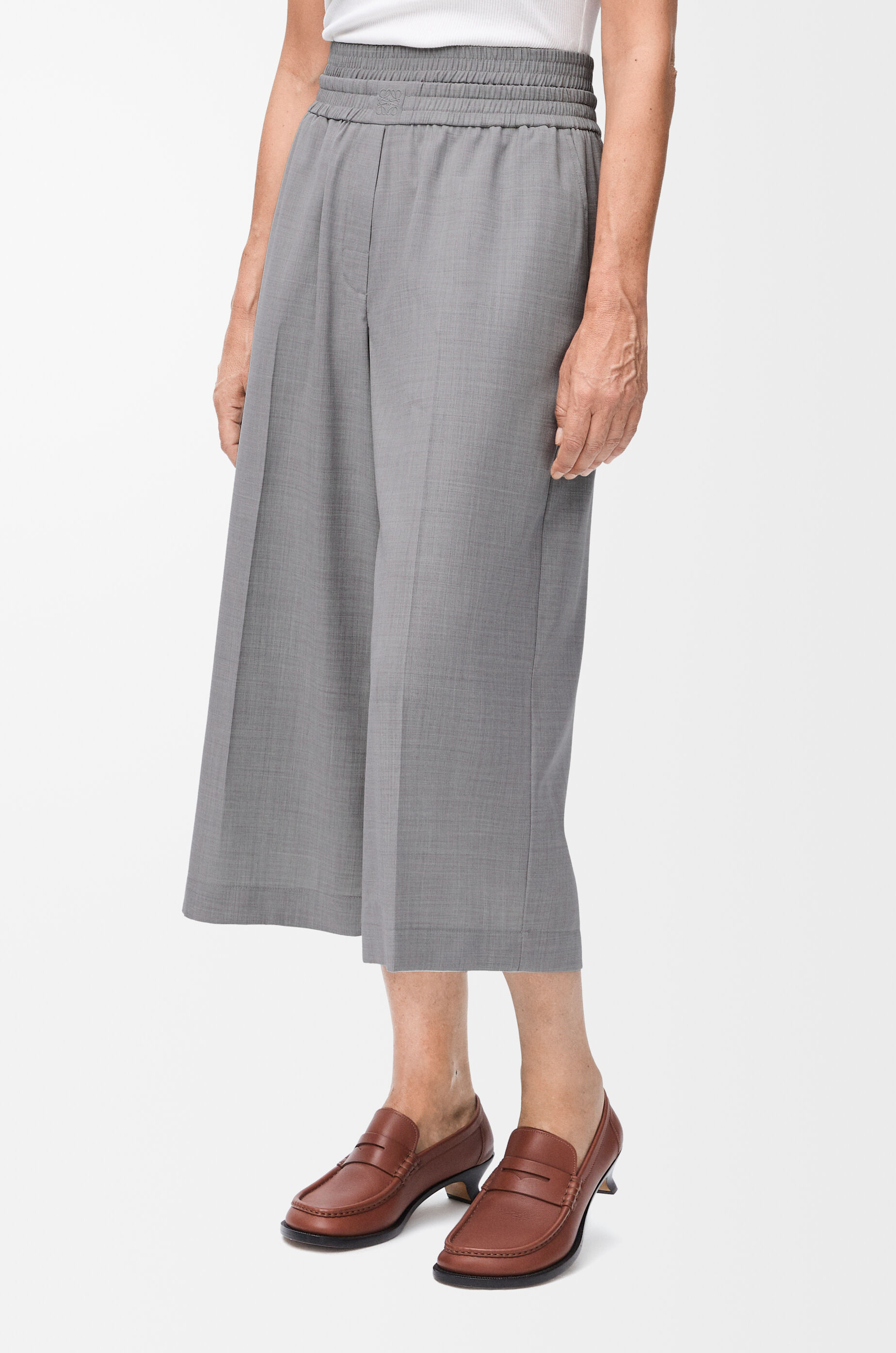 Cropped trousers in wool Grey - LOEWE Cropped trousers in wool Grey - LOEWE