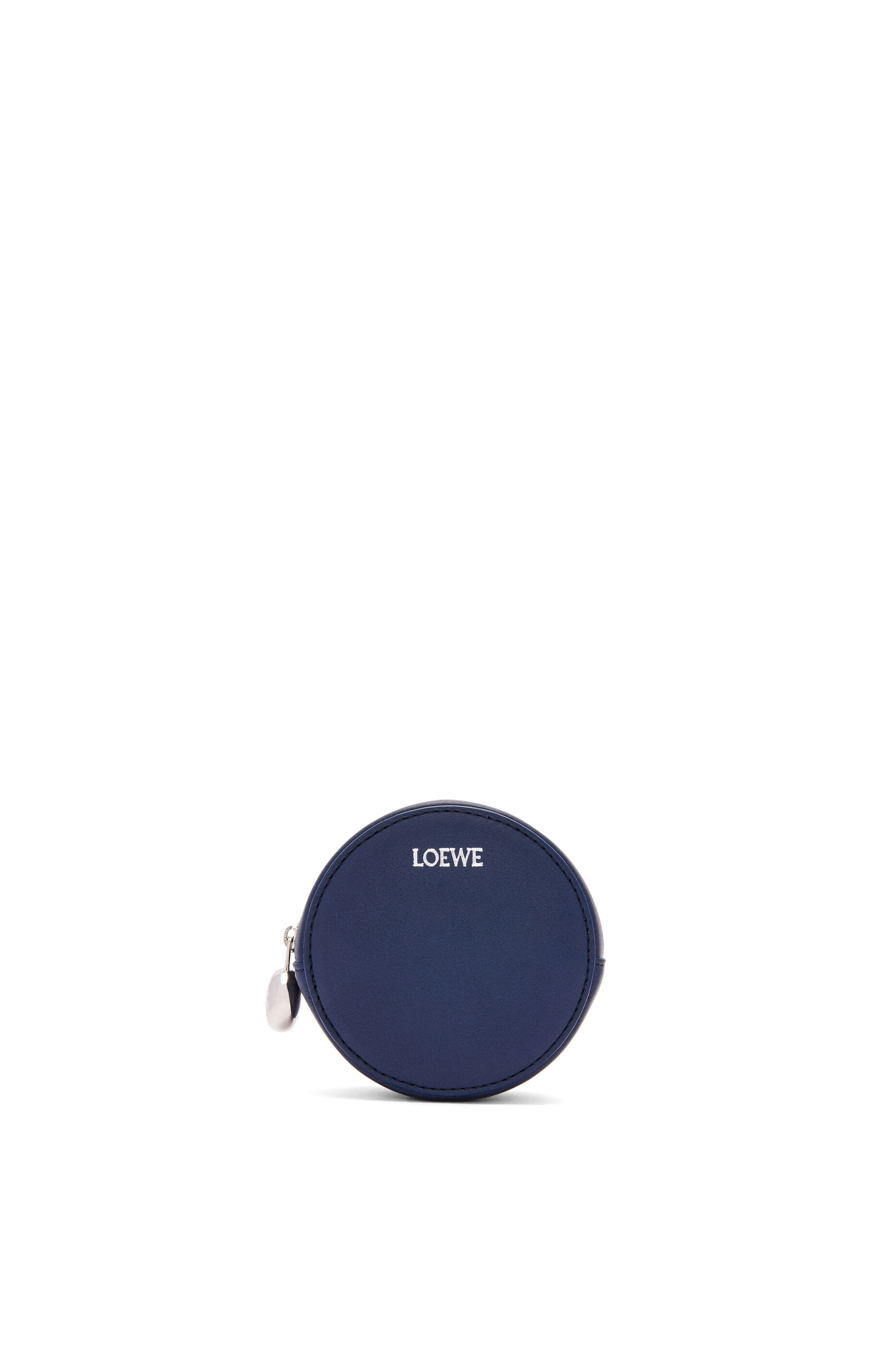 Loewe Pebble Cookie Key Holder in Shiny Nappa Leather Skin for Woman Blue Shiny Nappa Leather