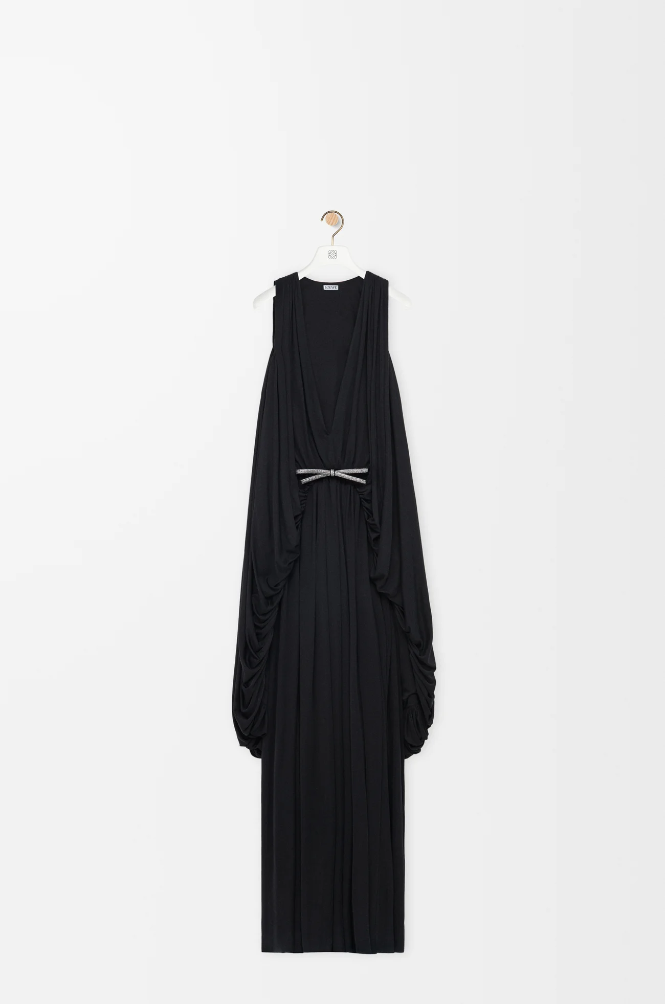 LOEWE Draped dress in silk Black