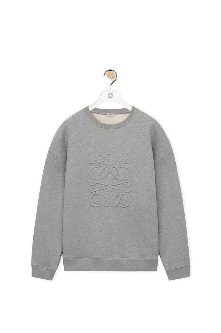 LOEWE Relaxed fit sweatshirt in cotton Grey Melange