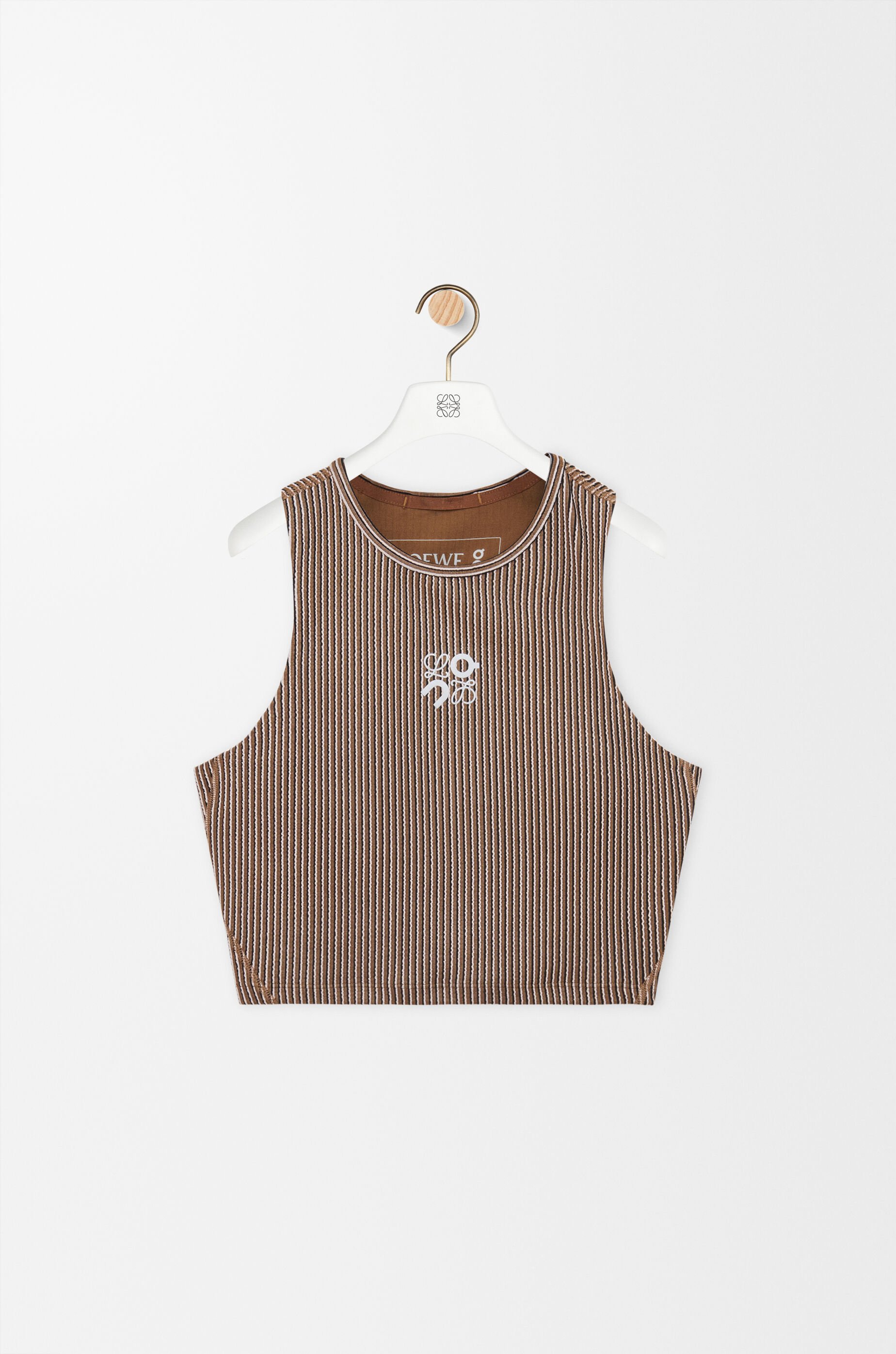 クロップド　タンクトップ（レーヨン）【LOEWE】 クロップドタンクトップ（レーヨン）【LOEWE】