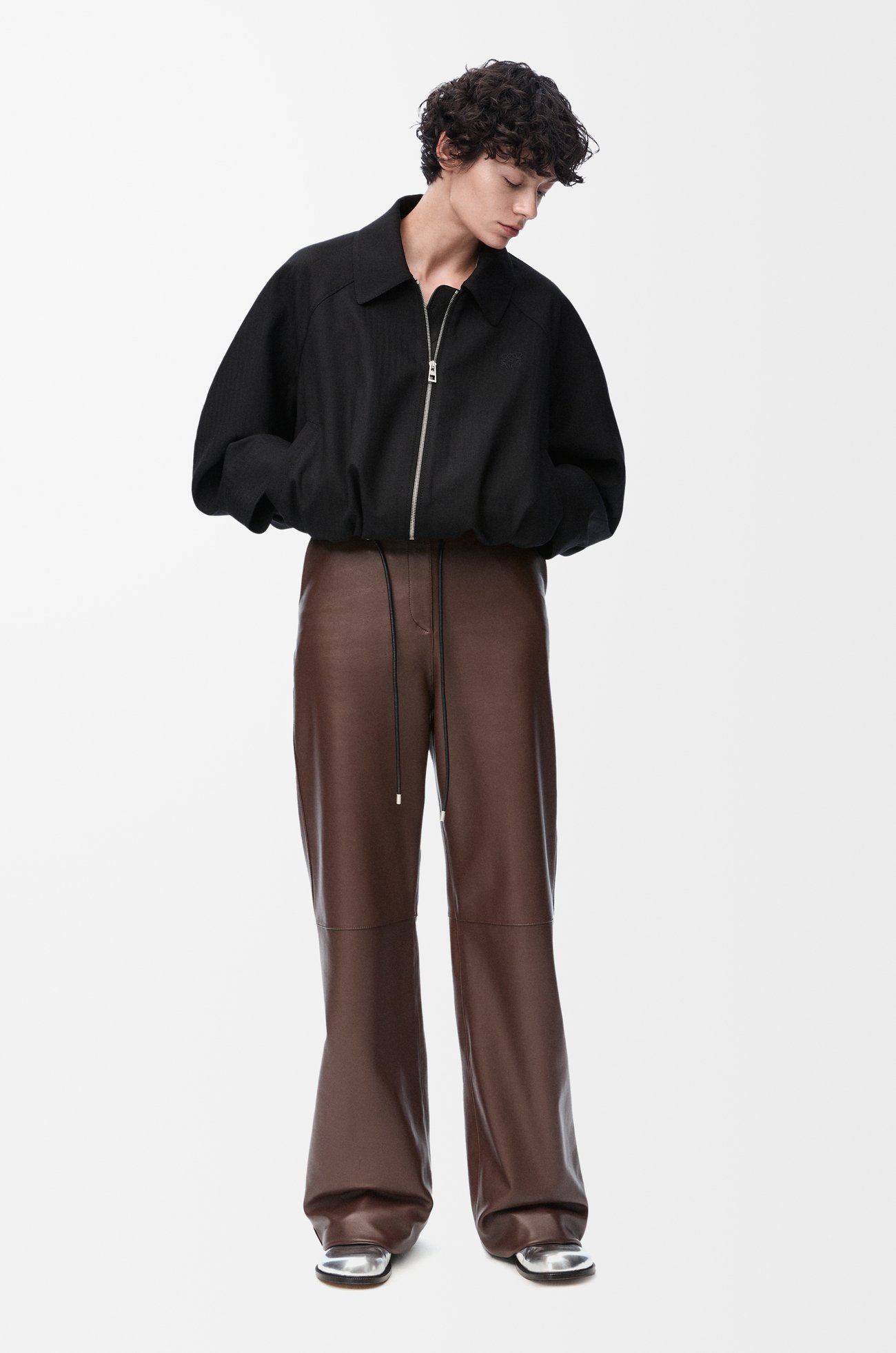 LOEWE Chaqueta globo en lana Negro plp_rd